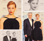 Sarah Gadon and David Cronenberg attend the exclusive Filmmakers Dinner during the 65th Annual Cannes Film Festival.